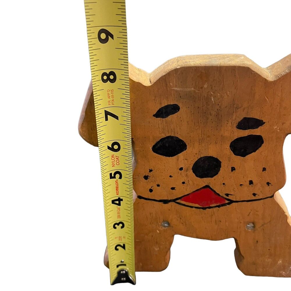 Puppy Dog Wood Napkin Mail Holder Handmade Primitive Folk Art Country Farmhouse - Picture 6 of 9